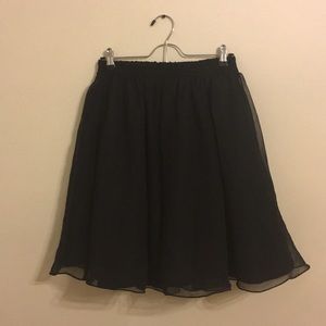 Black Chiffon Skirt